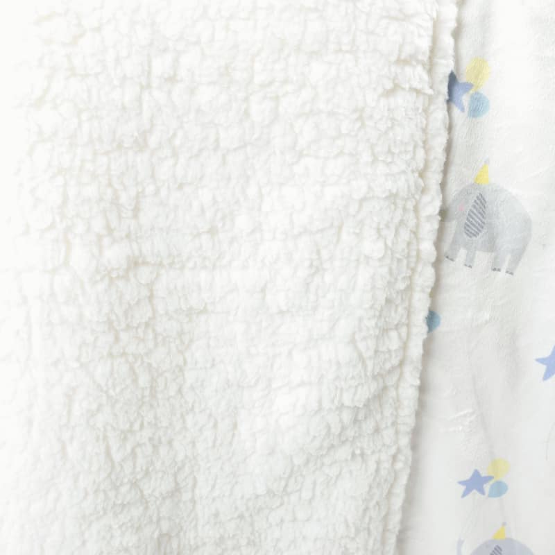 Lush Decor Baby Elephant Balloon Soft Sherpa Baby Blanket - 40" x 30"