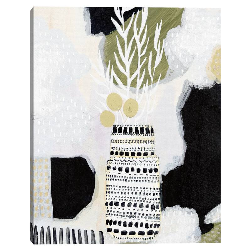 Tribal Still Life BW by Lynne Mack Canvas Art Print