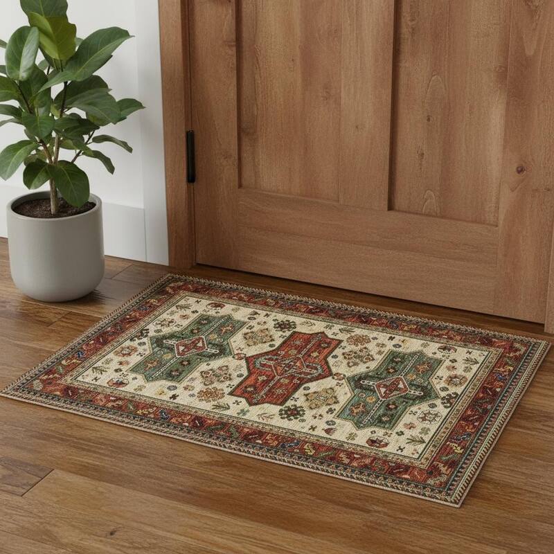 HomeRoots Oriental Southwest Rectangle Area Rug - 3' x 5'