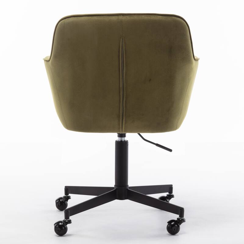Sylvia Swivel Rolling Velvet Armchair