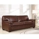 preview thumbnail 1 of 6, Abbyson Reagan Brown Top Grain Leather Sofa