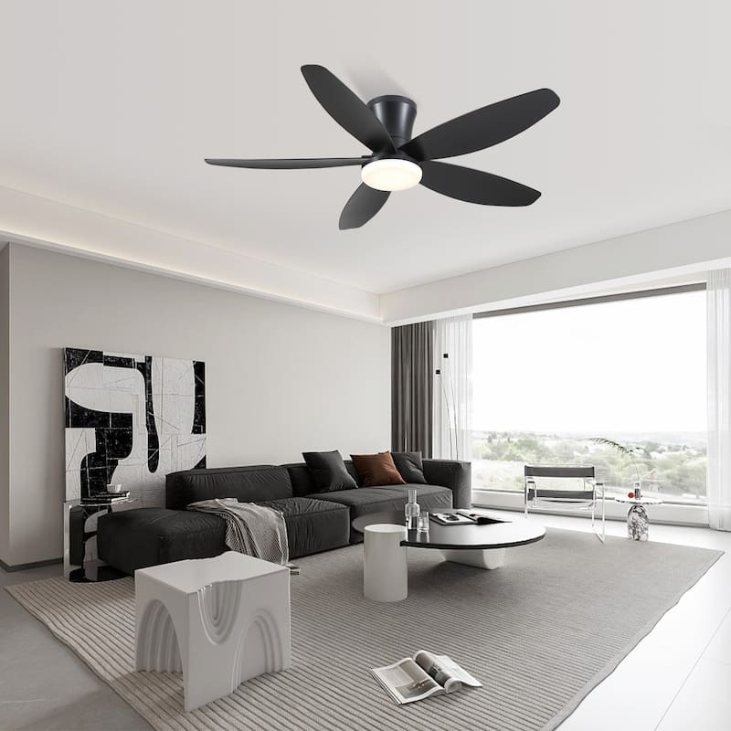 36/42/48 Inches Flush Mount Ceiling Fan for Small Room,Living Room,Bedroom,Patio