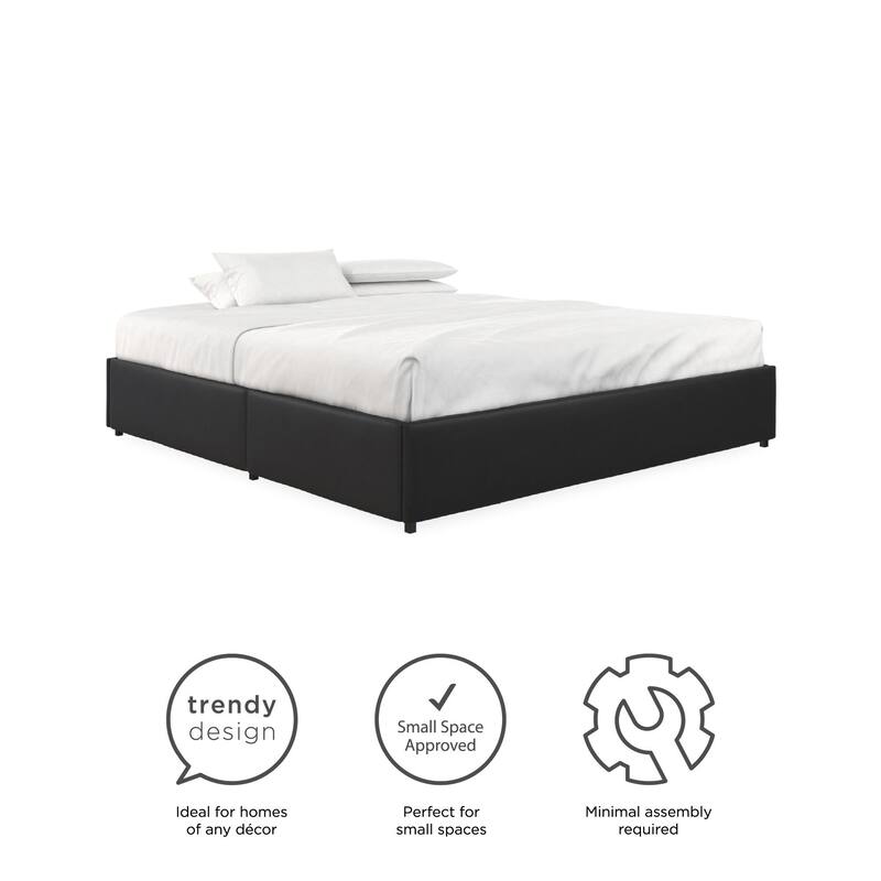 Avenue Greene Maggie Upholstered King Platform Bed with Storage