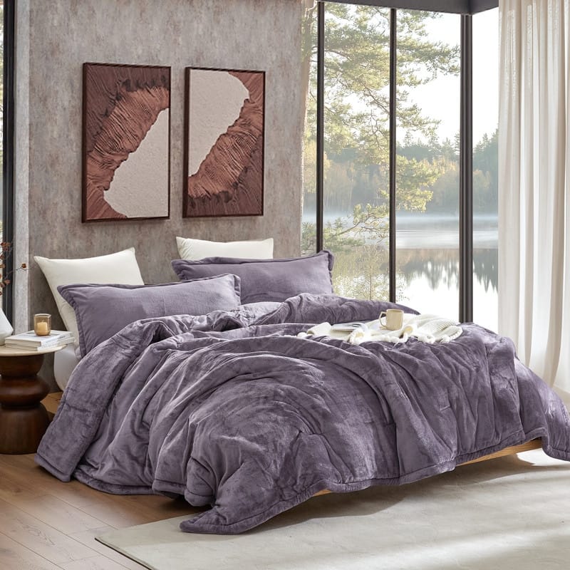 Touchy Feely - Coma Inducer® Oversized Comforter Set - Dark Core Gray