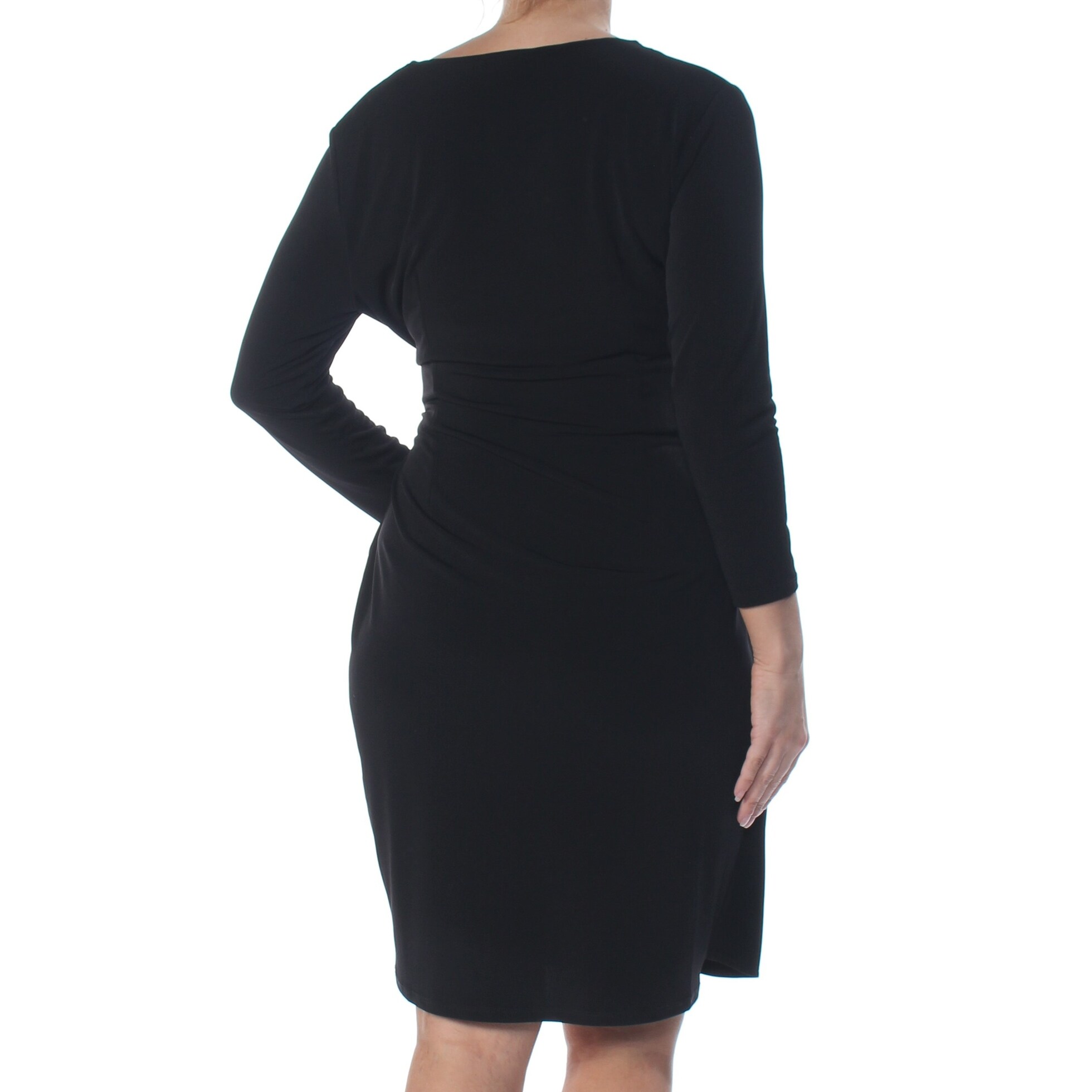 black wrap dress work