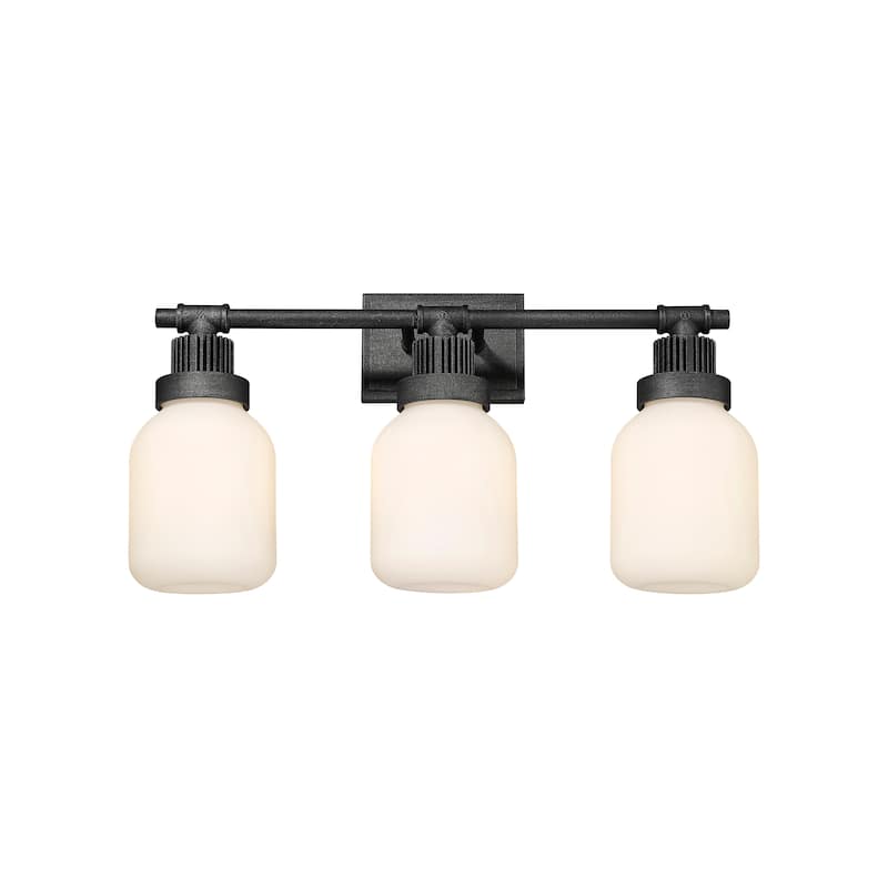 Innovations Lighting Somers - 3 Light 6" Wall-Mounted Bath Vanity Light - Weathered Zinc/Matte White