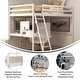 preview thumbnail 46 of 60, Traditional Wood Slat Loft Bed with Integrated Desk & Ladder