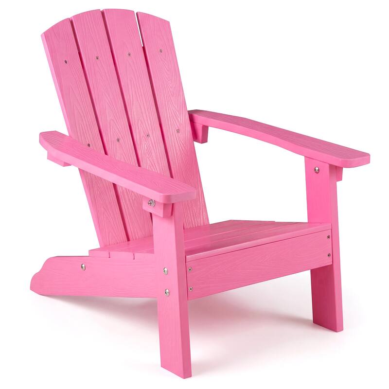 Gymax 2PCS Kid's Adirondack Chair All-Weather HDPE Toddler Lawn Chair