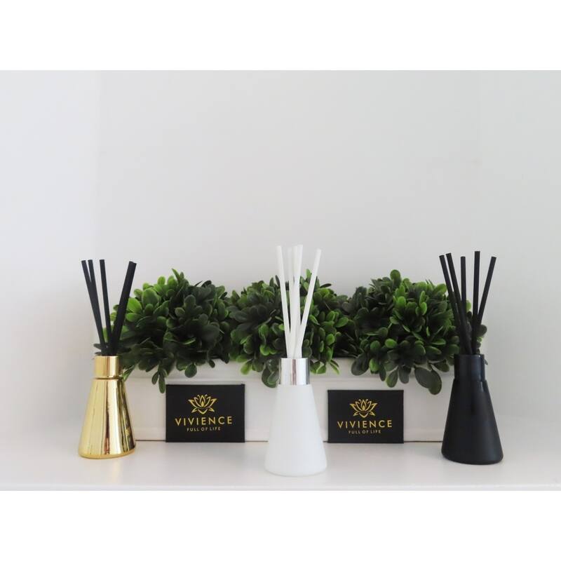 S/3 Diffusers- White/Black/Gold - Assorted Scents