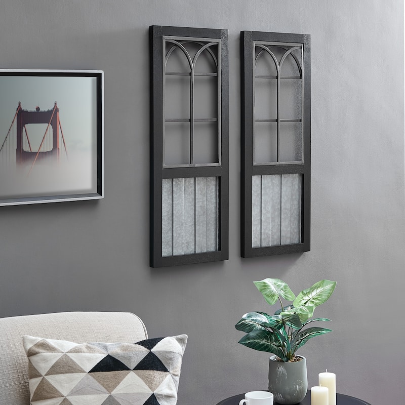 FirsTime & Co. Willow Farmhouse Window Wall Plaque Set