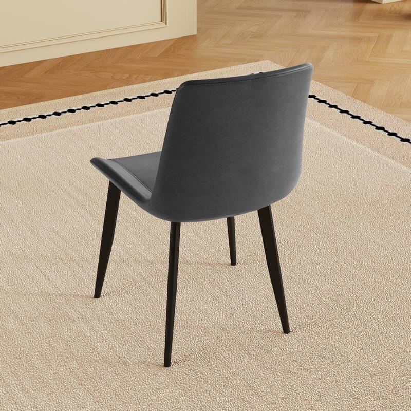Dining Chairs Set of 4, Modern Home Side Chairs, Faux Leather Dining Chairs with Metal Frame for Kitchen, Dining Room