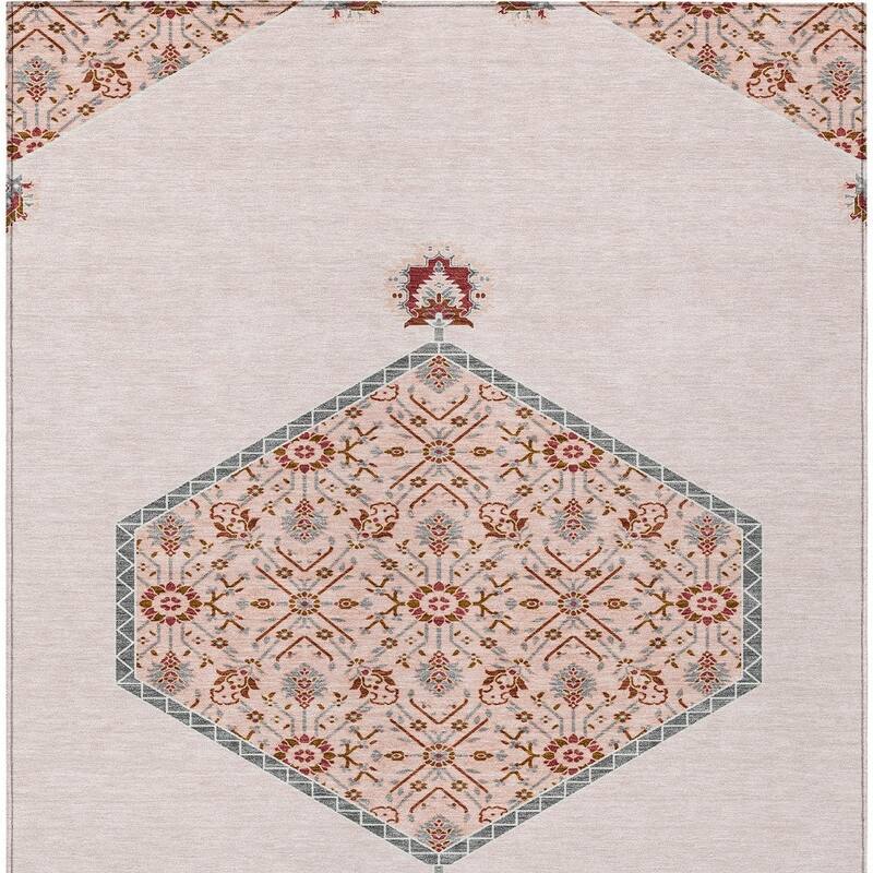 HomeRoots Oriental Traditional Rectangle Outdoor Rug
