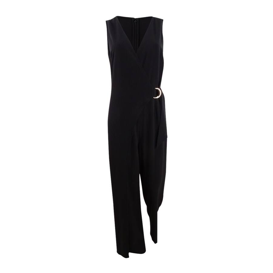Vince Camuto Women’s D-Ring Belted Wrap Jumpsuit
