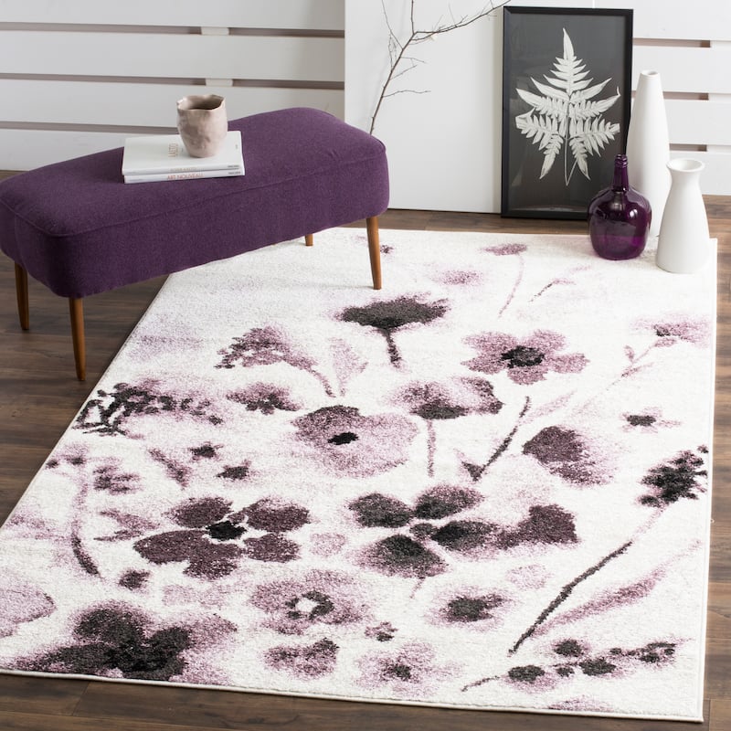 SAFAVIEH Adirondack Zhanna Vintage Boho Oriental Rug - 4' x 6' - Ivory/Purple