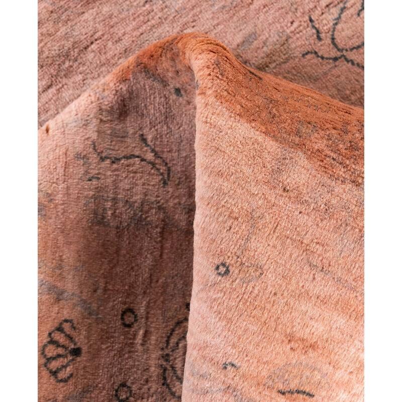 Overdyed One-of-a-Kind Hand-Knotted Area Rug - Pink - 4' 2" x 6' 1"