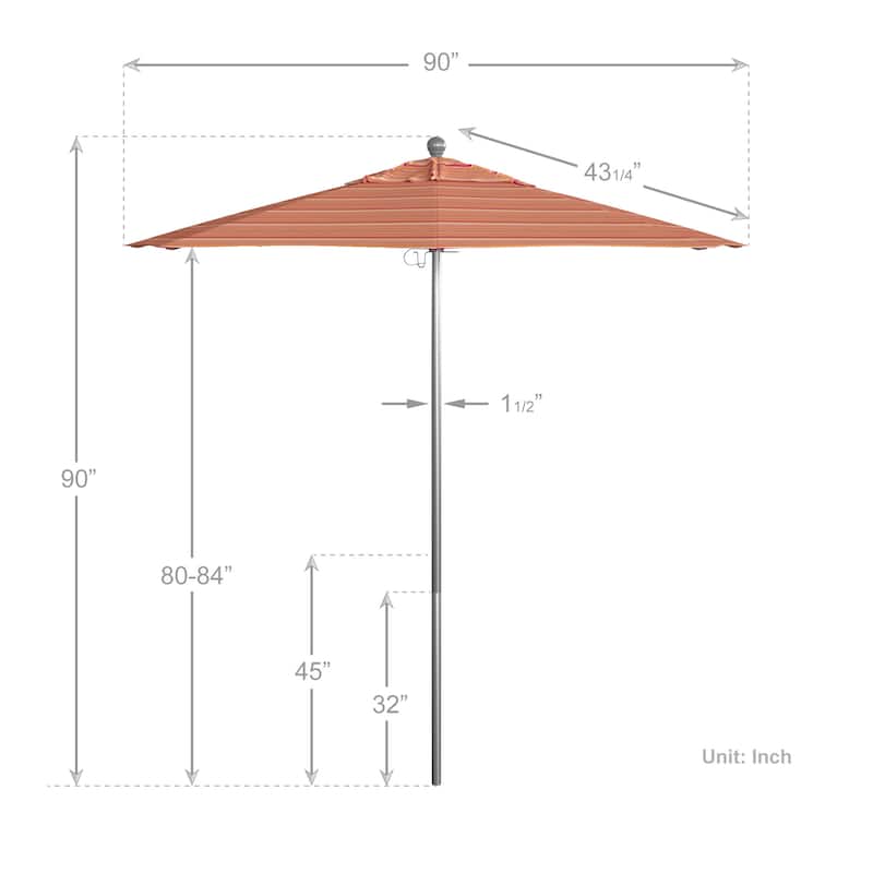 Sunline Brick 9 ft Tiltable Market Umbrella