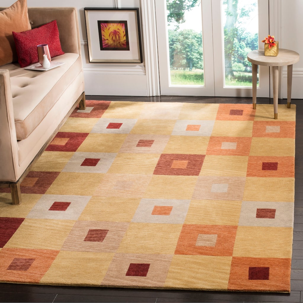 SAFAVIEH Couture Hand-knotted Tibetan Takayo Modern Wool Rug