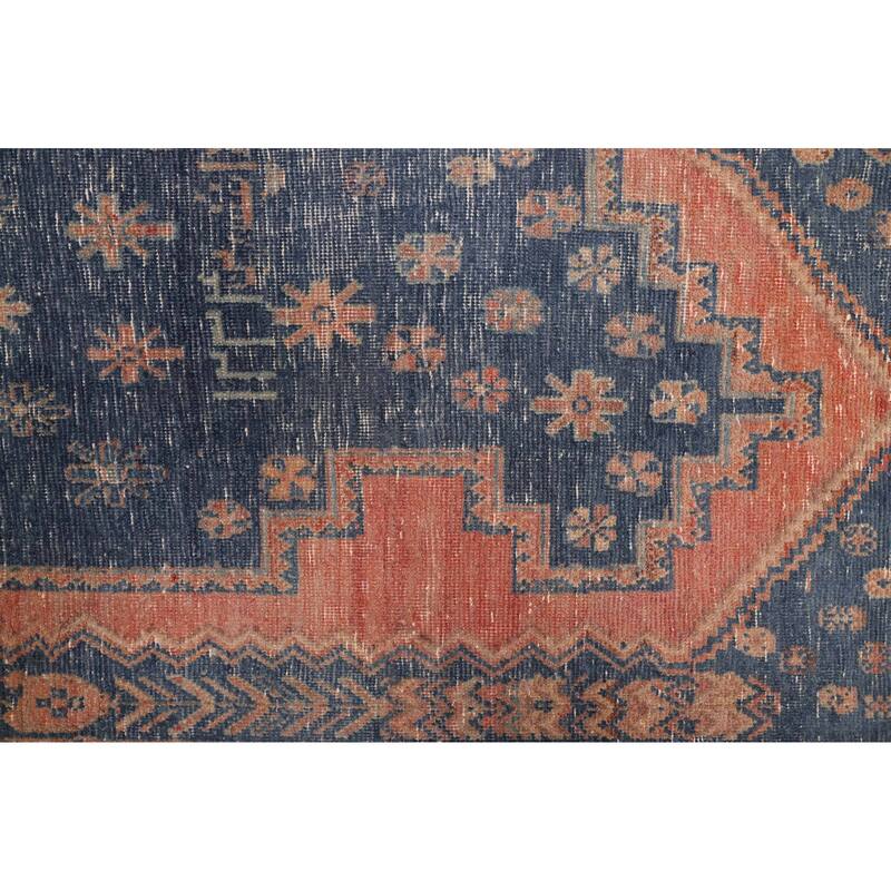 ECARPETGALLERY Hand-knotted Antalya Vintage Navy Wool Rug - 4'11 x 6'11
