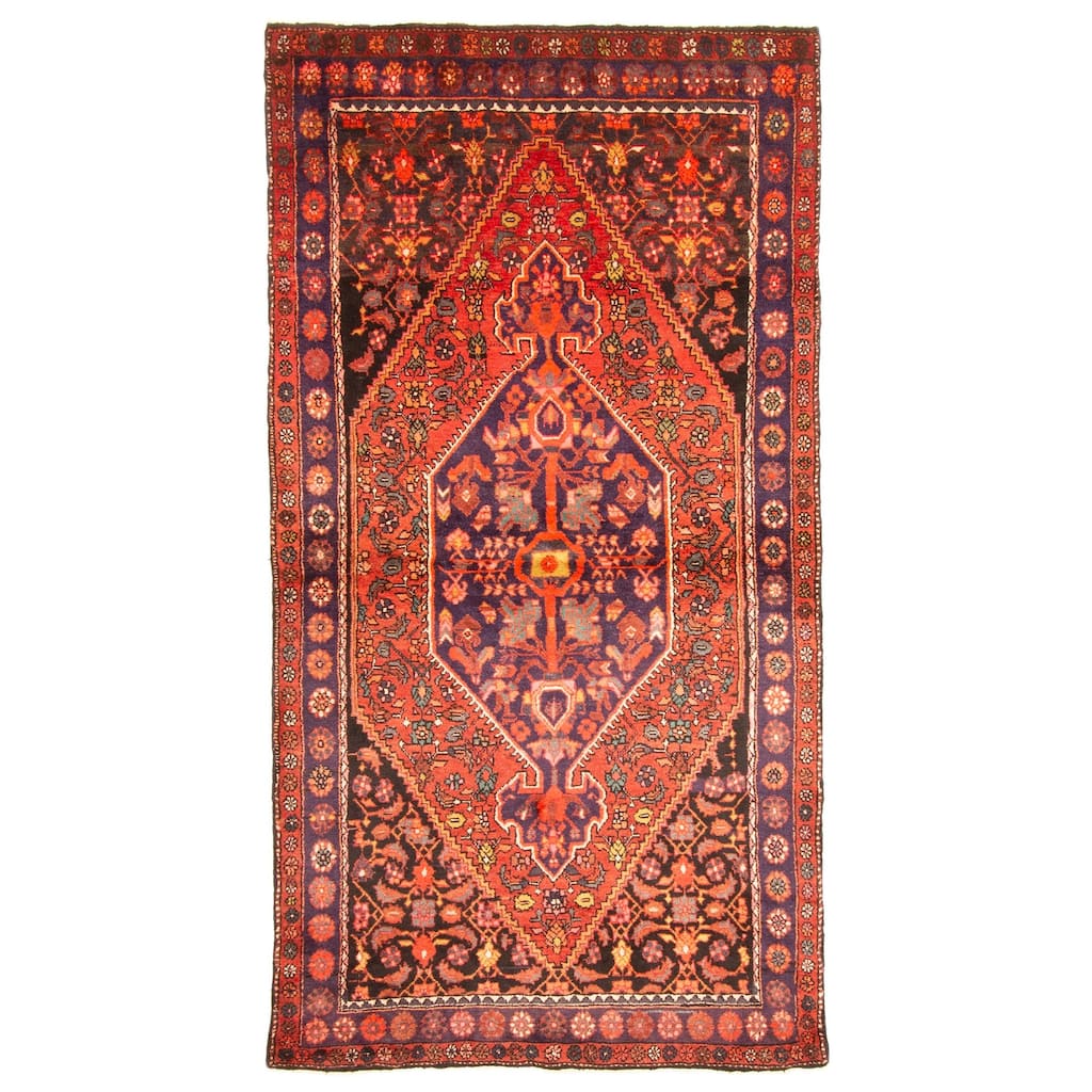 ECARPETGALLERY Hand-knotted Anadol Red Wool Rug - 4'3 x 8'2