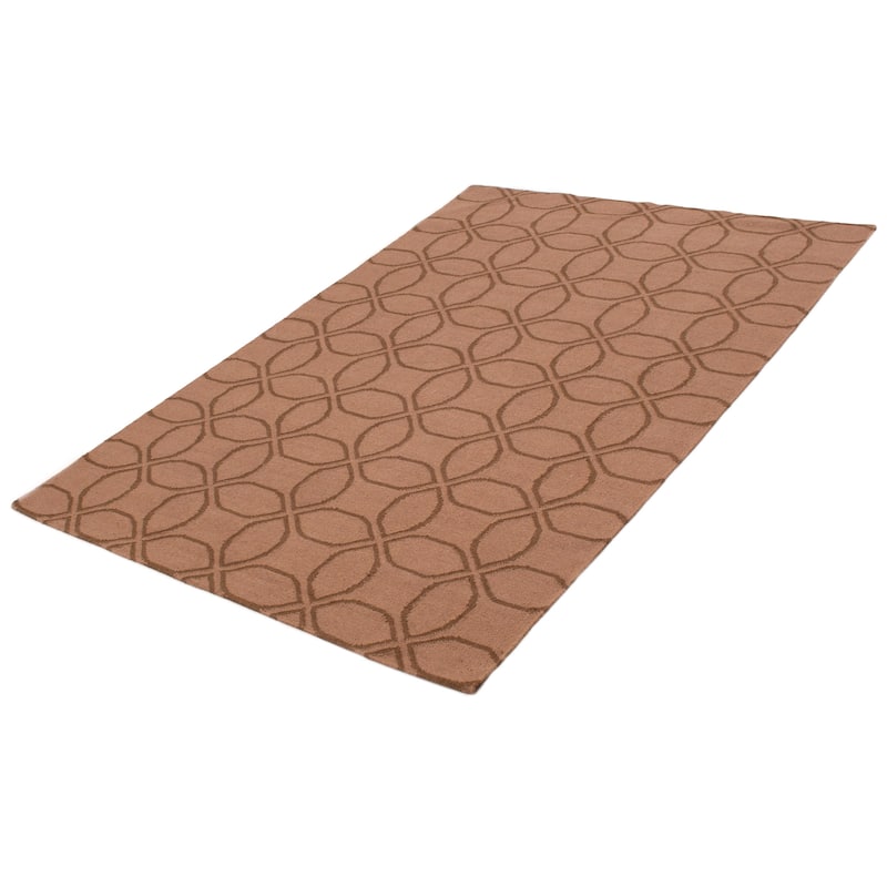ECARPETGALLERY Flat-Weave Ankara FW Brown Wool Kilim - 6'2 x 9'2