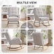 preview thumbnail 34 of 54, HOMYKA 25.2” Wide Rocking Chair with Button Accents for Nurseries