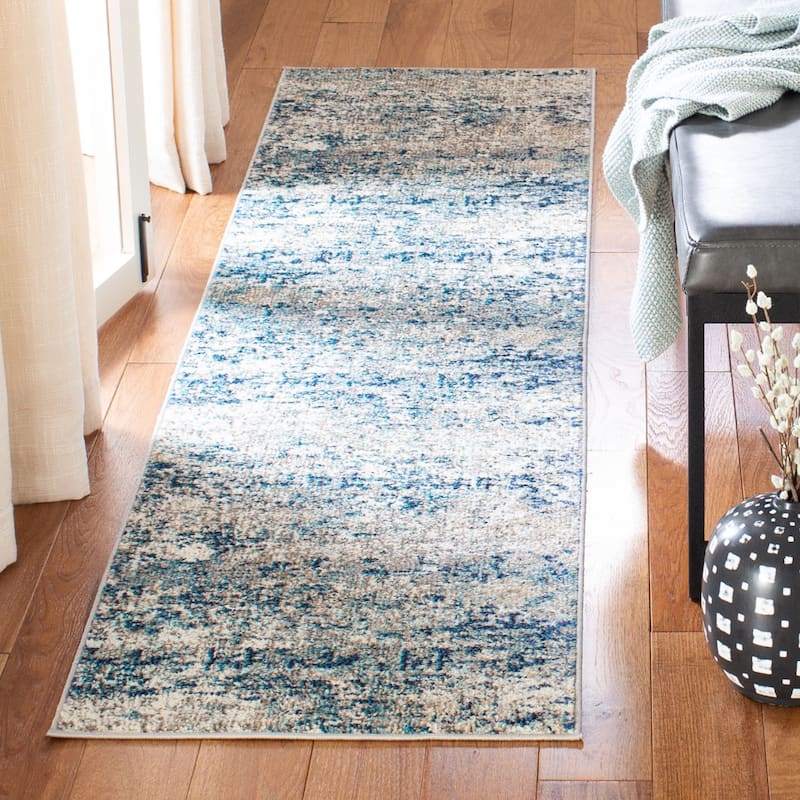 SAFAVIEH Madison Loane Modern Abstract Rug - 2'2" x 6' Runner - Grey/Blue - Runner