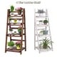 preview thumbnail 1 of 11, 4 Tier Wooden Plant Ladder Shelf