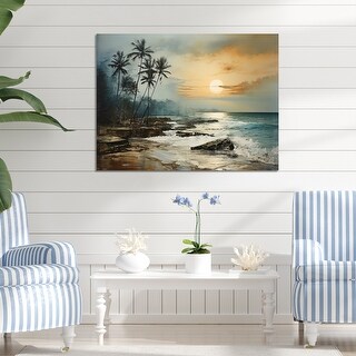 Designart "Beach Photo Tropical Escape VI" Nautical & Beach Metal Wall ...