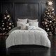 preview thumbnail 74 of 89, Madison Park Signature Essence Oversized Cotton Clipped Jacquard Comforter Set with Euro Shams and Throw Pillows Gray - King