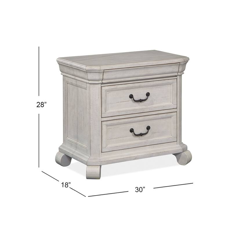 Magnussen Home Bronwyn Alabaster Drawer Nightstand