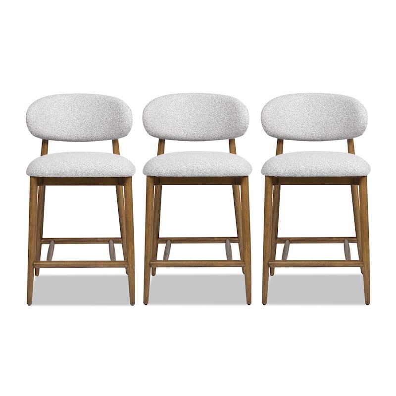 Locke 26.5" Modern Upholstered Counter Stool with Wood Frame