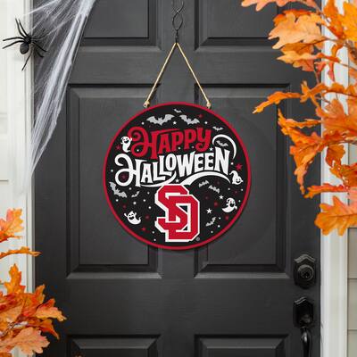University of South Dakota 18" x 18" Halloween Door Décor Wall Sign