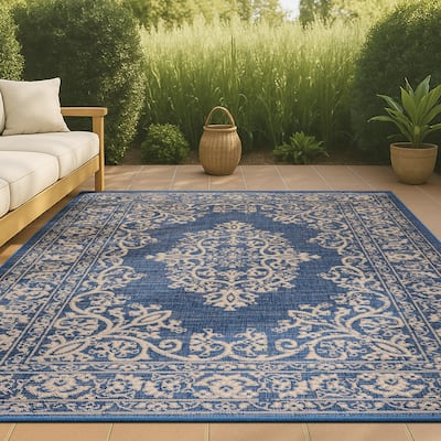 JONATHAN Y Tuscany Filigree Indoor/Outdoor Area Rug