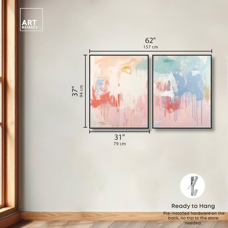 Breath of Colors Canvas Set of 2 by Art Remedy