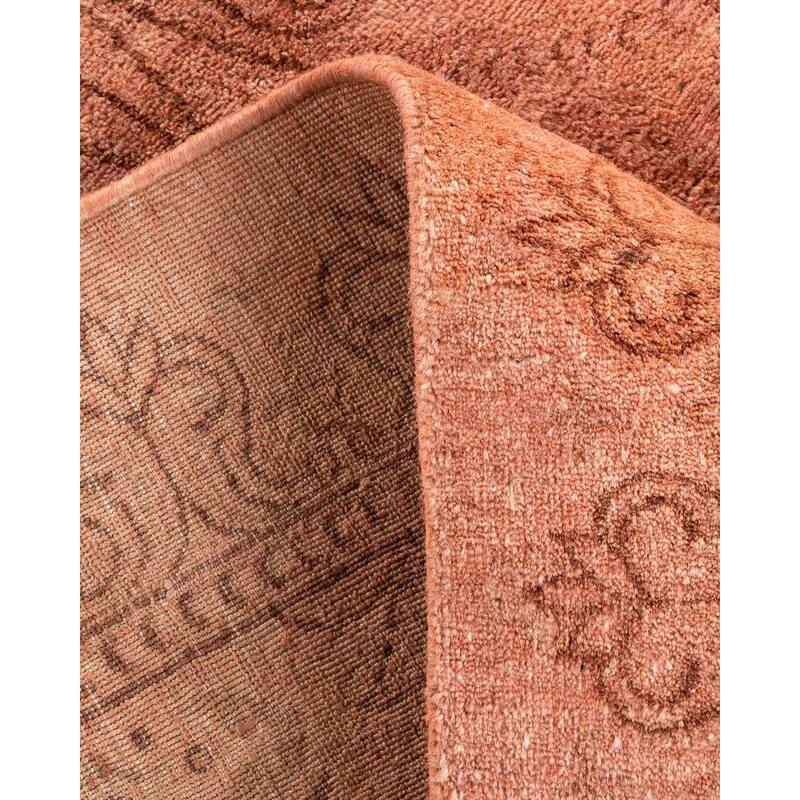 Overton Hand Knotted Wool Vintage Inspired Modern Contemporary Overdyed Pink Area Rug - 3' 1" x 5' 1"