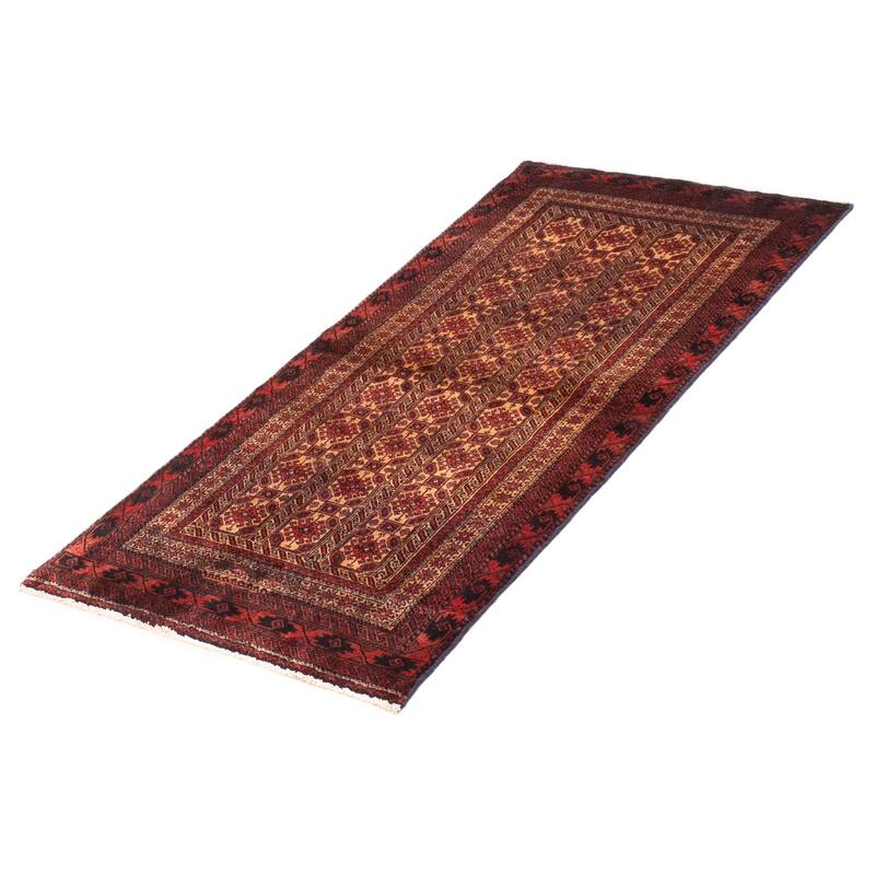 ECARPETGALLERY Hand-knotted Royal Baluch Beige Wool Rug - 3'1 x 6'7