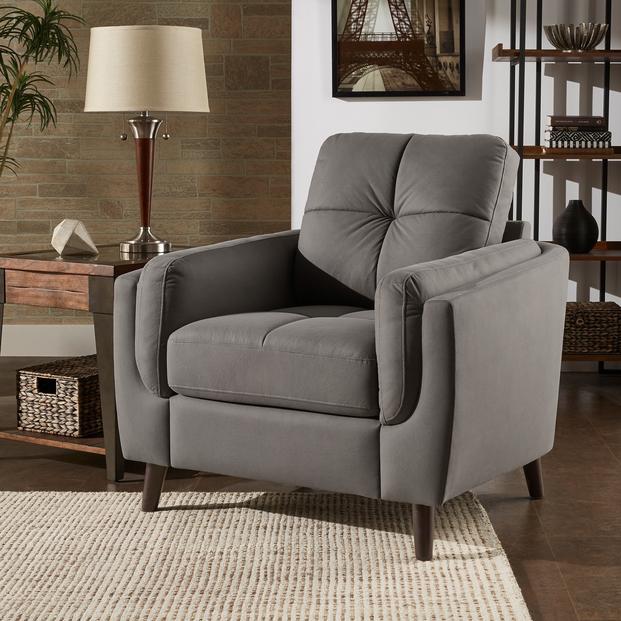 iNSPIRE Q Modern Dorelle 39" Wide Microfiber Armchair