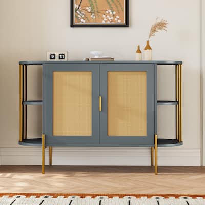 legant Curved Dining Cabinet with Gold Trim