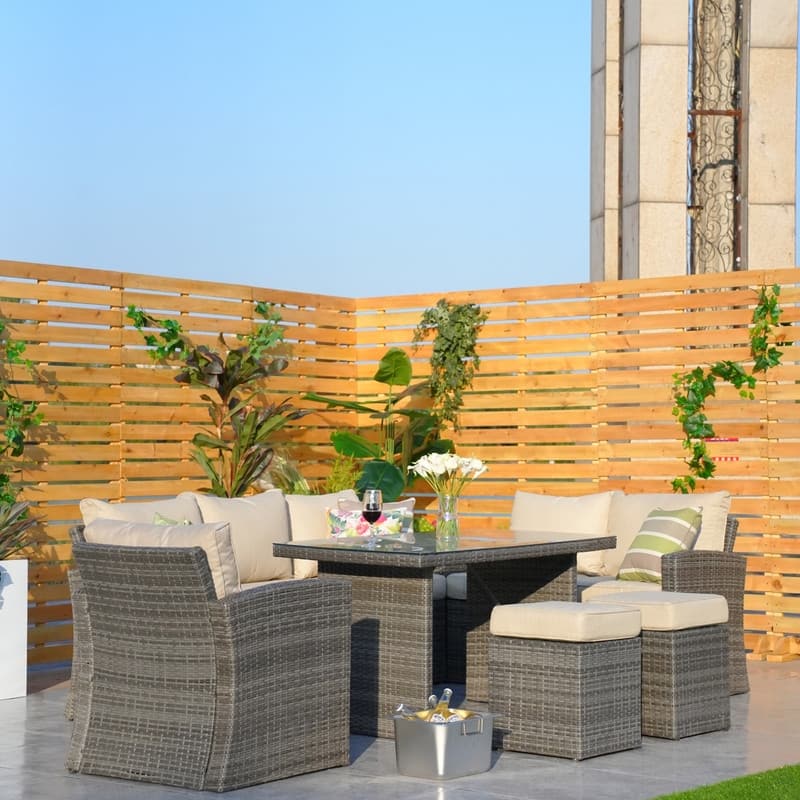 7-piece Patio Wicker Coversation Sofa Set