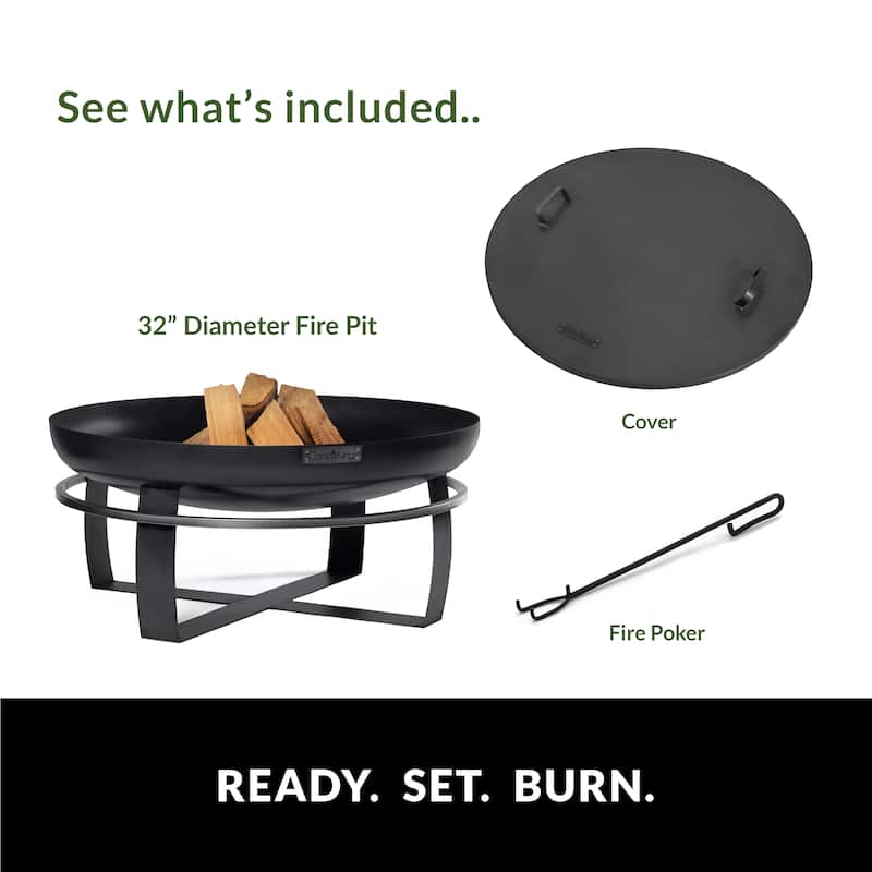 Viking 32" Fire Pit with Cover Lid