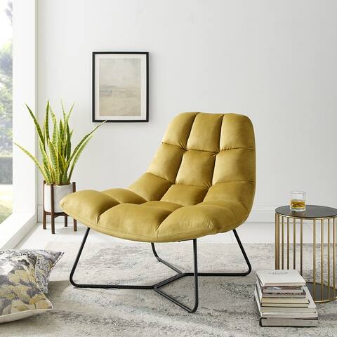 Corvus Ferrell Velvet Accent Lounge Chair