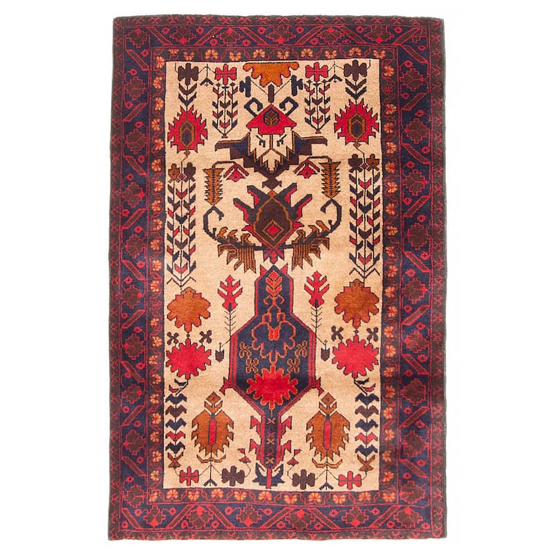 Teimani Tan Rug 2'11" x 4'8" - 2'11 x 4'8 - Tan - 2'11 x 4'8