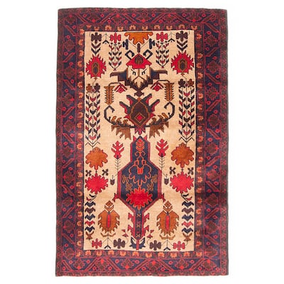 Teimani Tan Rug 2'11" x 4'8" - 2'11 x 4'8