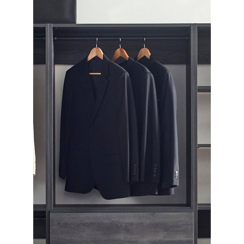 Prosper Gray Freestanding Walk in Wood Closet System