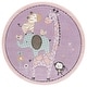 preview thumbnail 38 of 54, SAFAVIEH Carousel Kids Brandusa Animal Rug 4' Round - Purple - Round