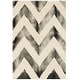 preview thumbnail 57 of 121, SAFAVIEH Dip Dye Marybeth Hand-tufted Wool Chevron Area Rug 2' x 3' - Ivory/Charcoal - Rectangle