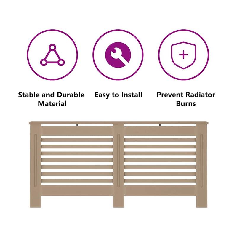 vidaXL Radiator Cover with Top Storage Shelf, 67.7x7.5x32.1 Inches