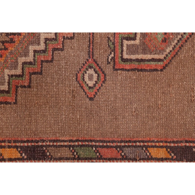 ECARPETGALLERY Hand-knotted Antalya Vintage Brown Wool Rug - 3'4 x 5'2