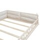 preview thumbnail 16 of 17, Solid Pine Wood Full Size Upholstered Platform Bed with Guardrail and Pillow, Not Need Box Spring, for Kids Girls Boys