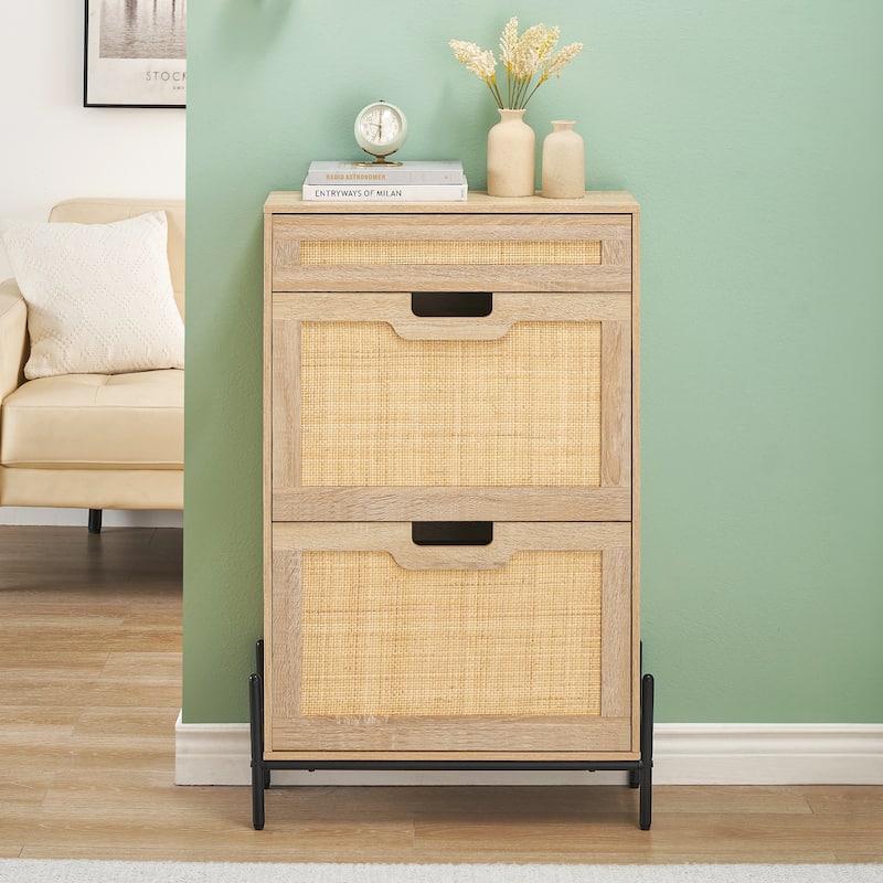 Ail Shoe Storage Cabinet Freestanding Adjustable Shoe Rack for Entryway